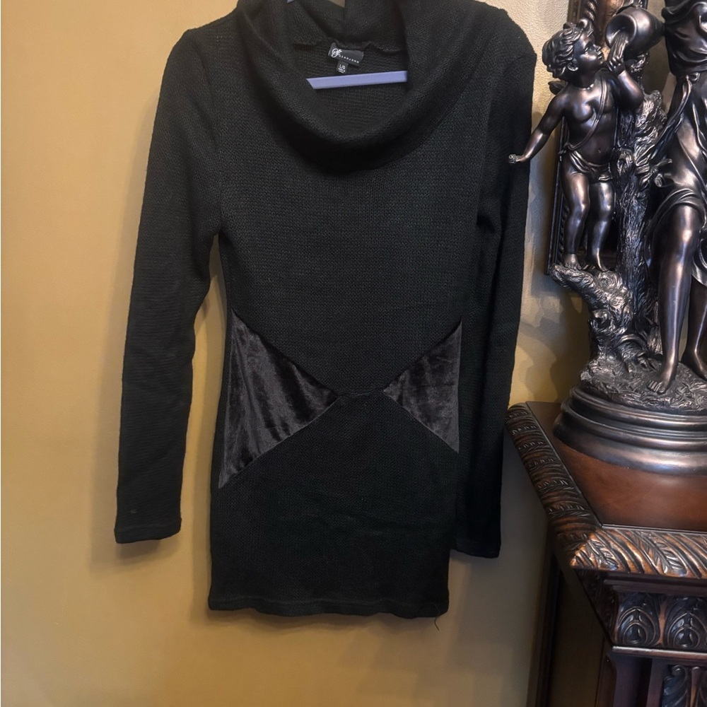 Sean John Black Cowl Neck Sweater